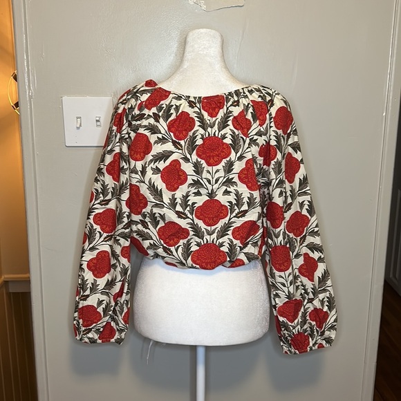 RHODE Este Top Garden of Dream Red Floral NWT Size Large - Picture 12 of 15